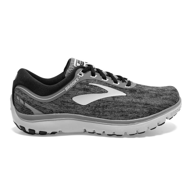 Brooks PureFlow 7 Road Running Shoes - Women's - Primer/Black/Oyster (61278-ZXYU)